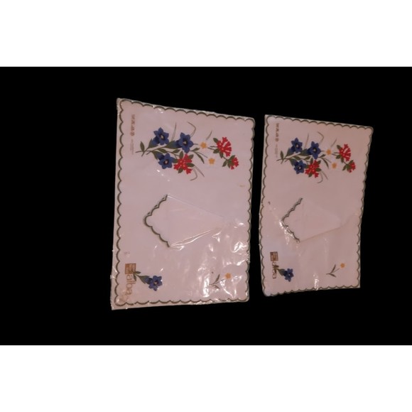 VTG Placemat with Napkin, Swiss Made, Floral Table Settings, Old Stock, 2 Sets - Picture 12 of 12
